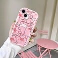 thumbnail image 4 of Kawaii Cute Pink Pigs Full Screen Wavy Frame Soft Phone Case Compatible with iPhone Case for Women Girls (Pink,iPhone 12 Pro), 4 of 6