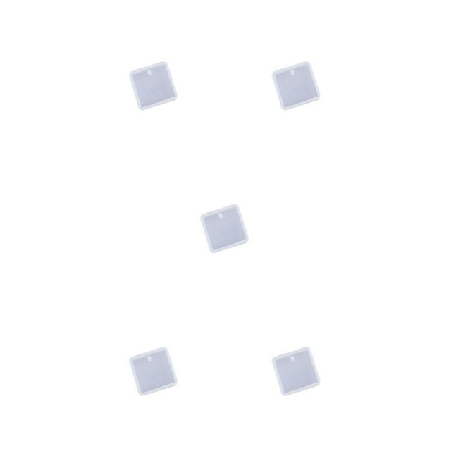 maskred Resin Pendant Mold Crystal with Hole Different Shapes Convenient Reliable Quality DIY Reliable Mould for Craft Projects Making Square 5Set