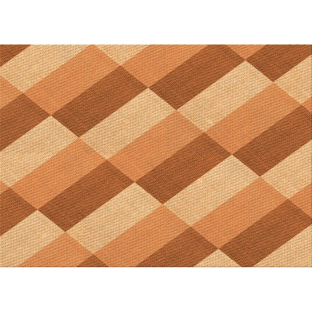 Ahgly Company Tapis d'Intérieur Lavables en Machine, Rectangle, Zone Orange, 7' x 10'