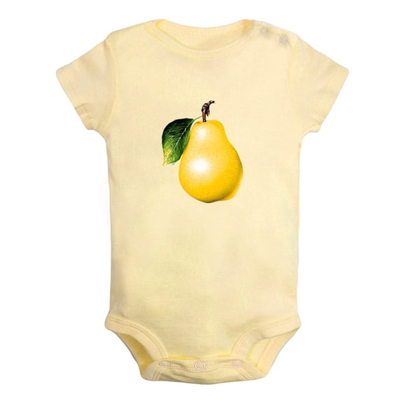Baby Unisex Fruit Pear Design Rompers Newborn Baby Bodysuits Infant Jumpsuits Kids Cotton Graphic One-Piece Outfits