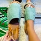 thumbnail image 5 of Alpargata plana de verano, zapatos de pescador transpirables, sandalias de boca de pescado para mujer Wmkox8yii  nm4247, 5 of 5