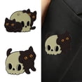 thumbnail image 2 of Alternative Black Cats Brooch With Details Edgy Accessory For Costumes, 2 of 12