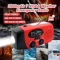 thumbnail image 6 of Emergency Hand Crank Radio, 2000mAh/7400mWh NOAA Weather Radio Battery Operated, Solar Radio Flashlight Cell Phone Charger, LED Reading Lamp, SOS Alarm for Home, Outdoor Emergencies, 6 of 6