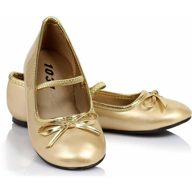 zara gold ballet flats