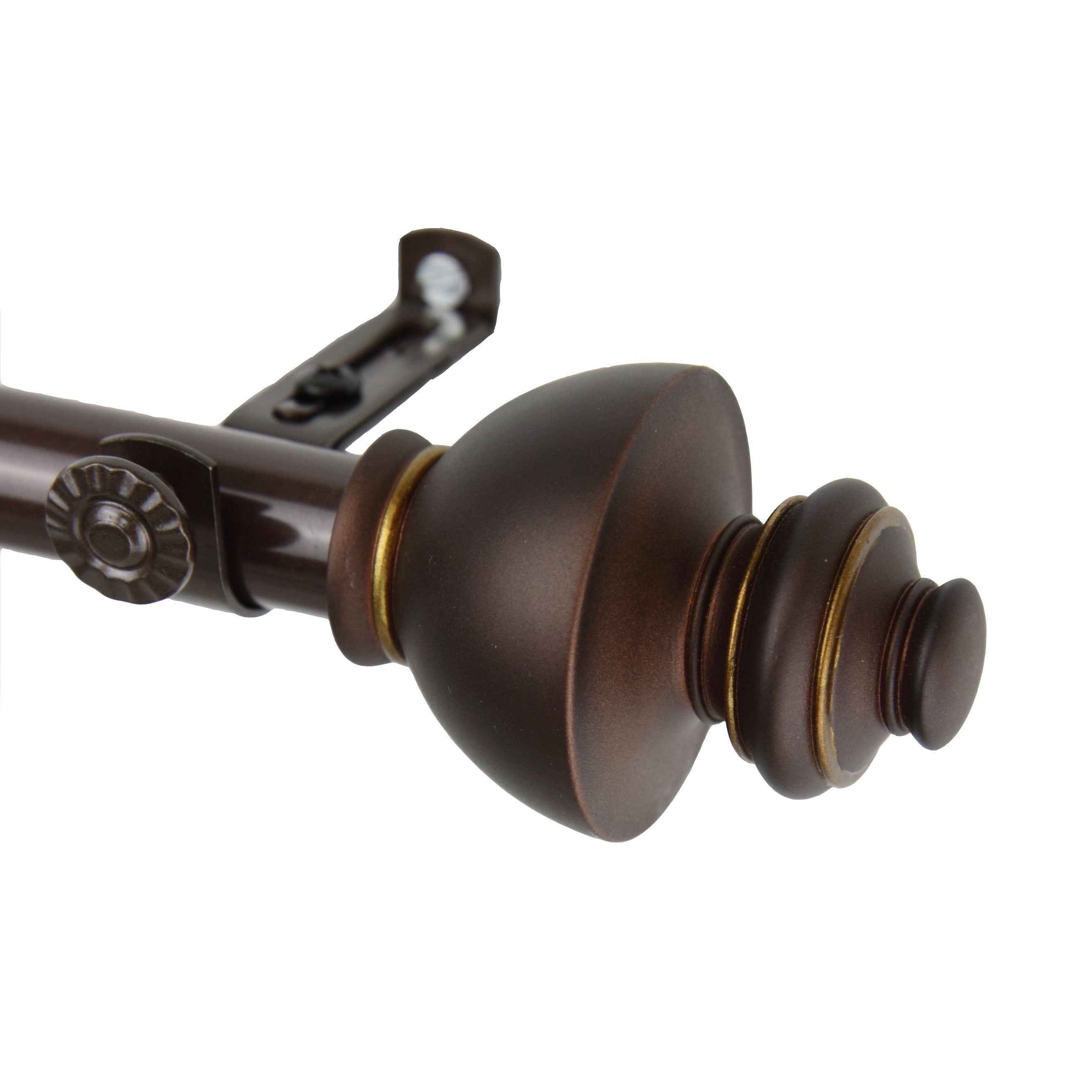 13/16" Dia Adjustable 48-84" Paola Curtain Rod in Cocoa