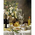 thumbnail image 2 of Larcher, Jules 15x18 White Modern Wood Framed Museum Art Print Titled - Bottles of Champagne Bread Biscuits and Cakes, 2 of 4