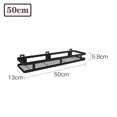 thumbnail image 4 of Estante de ducha Sin taladrar 1 nivel Negro Carrito de ducha Estante de cocina Estante de especias Estante de pared de acero inoxidable sin clavos Estante flotante para cocina Baño 20-50 cm de ancho, Xemadio LL-2471-7, 4 of 9
