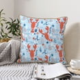 thumbnail image 4 of KLL Lobsters Decorative Throw Pillow Covers Velvet Soft for Couch Sofa Bedroom Living Room Outdoor (No pillow core)- 20"x20", 4 of 5
