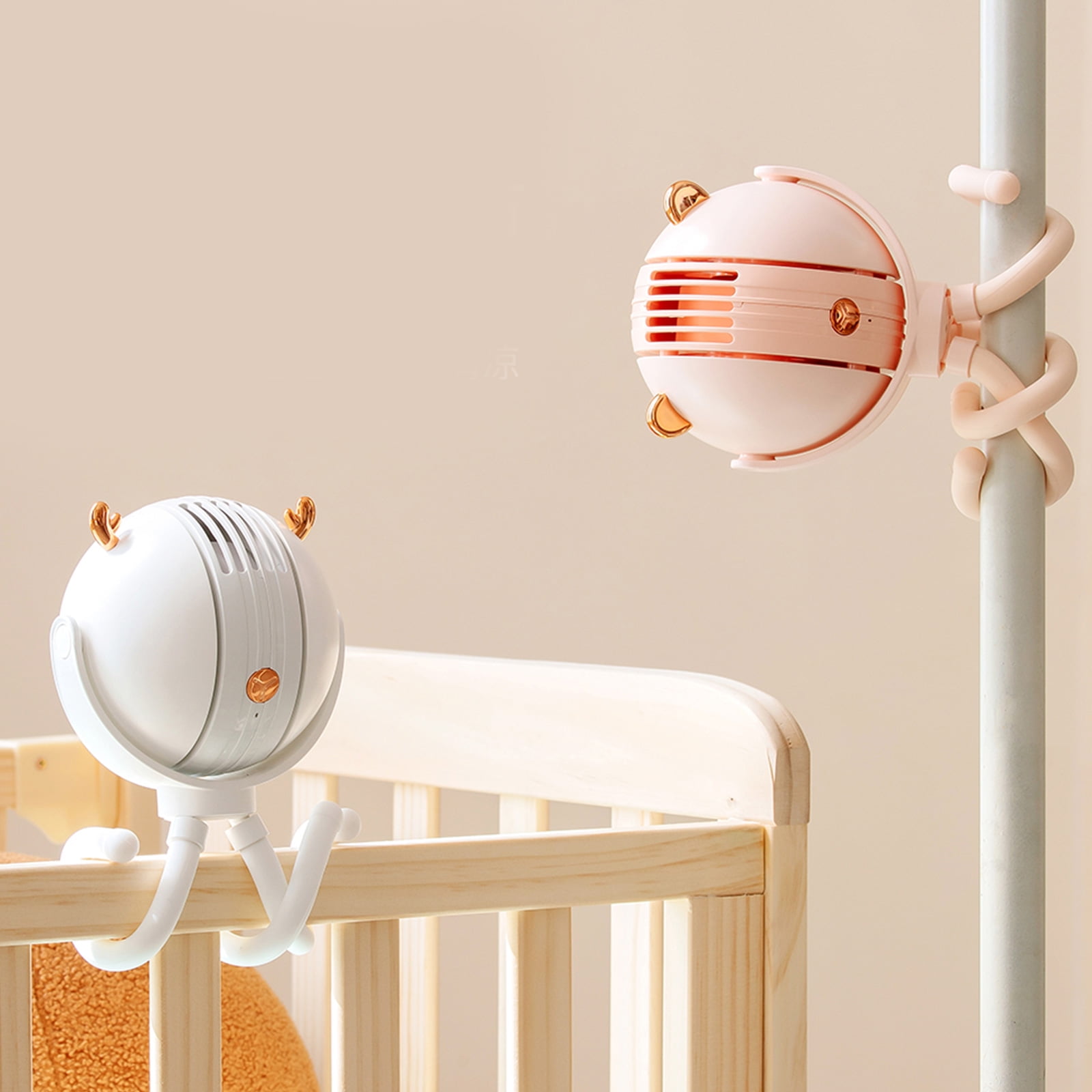 Zeiwohndc Octopus Deformation Handheld Fan Mini Bladeless Stroller Fan USB Rechargeable