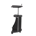 thumbnail image 3 of Sit-To-Stand Rolling Adjustable Height Laptop Cart With Storage, Graphite, 3 of 8