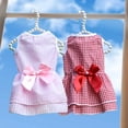 thumbnail image 2 of Dégagement Chien Jupe Arc Robe de Mariée Robe Printemps Automne Nouveau Plaid Chat Vêtements Rayé Bomei, 2 of 6