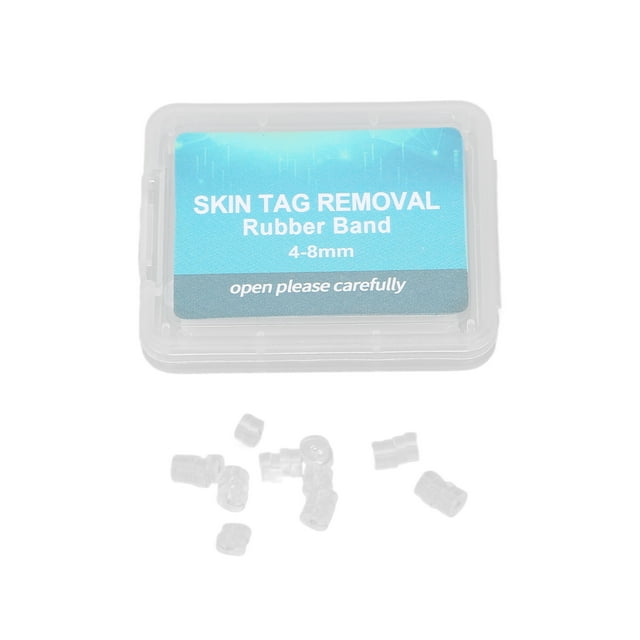 30 piezas de removedor de verrugas cutáneas con anillo de goma, kit de eliminación de verrugas cutáneas, accesorios para rostro, cuello, dedos y cuerpo.