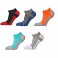 thumbnail image 2 of Breathable All-match Women Soft Color Patchwork Simple Short Socks Men Hosiery Cotton Socks Five Toes Socks LIGHT GREY, 2 of 8