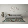 thumbnail image 3 of Ahgly Company Indoor Square Persian Light Blue Traditional Area Rugs, 3' Square, 3 of 4