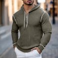 thumbnail image 2 of Yiaimeir Mens Casual Textured Pullover Hoodie Long Sleeve Half Zip Lightweight Sweatshirt for Everyday Comfort and Style, 2 of 3