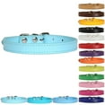 thumbnail image 2 of Faux Leather Collar Metal Buckle Pet Collar Adjustable Pet Collar for Small Dogs, 2 of 10