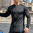 thumbnail image 5 of Xzbqbs Mens Casual Shirts Long Sleeve Full Zipper Muscle Fit Quick Dry Pullover Lightweight Solid Color Sports Fitness Shirts, 5 of 5