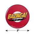 thumbnail image 3 of The Big Bang Theory Sheldon Bazinga Kitchen Refrigerator Locker Button Magnet, 3 of 6