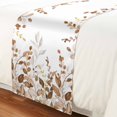 Gallery Detail: Bed Runner Orange Eucalyptus Leaves Bedding Scarves Soft Decorative Bed