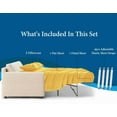 thumbnail image 3 of 500 Thread Count 100% Egyptian Cotton Sleeper Sofa Bed Sheet Set Stripe Twin Size (36" x 72" x 7") with 4 -PCS Fitted Straps Color Gold, 3 of 6