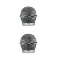 thumbnail image 2 of Youkk Métal Microphone Maille Tête Portable Réutilisable Lavable Protection Brillant Universel KTV Concert Micro Têtes Accessoires Argent 2Set, 2 of 6