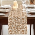 thumbnail image 3 of Table Runners 72 Inches Long Dress Scarves, Brown Floral Farmhouse Kitchen Table Runner, Coffee Tablerunners, Vintage Rustic Flowers Botanical Spring 14x72 Inch, 3 of 9