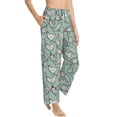 thumbnail image 2 of Uemuo Retro Rooster4 Pattern Women's Wide Leg Palazzo Lounge Pants with Pockets Light Weight Loose Comfy Casual Pajama Pants-Large, 2 of 9