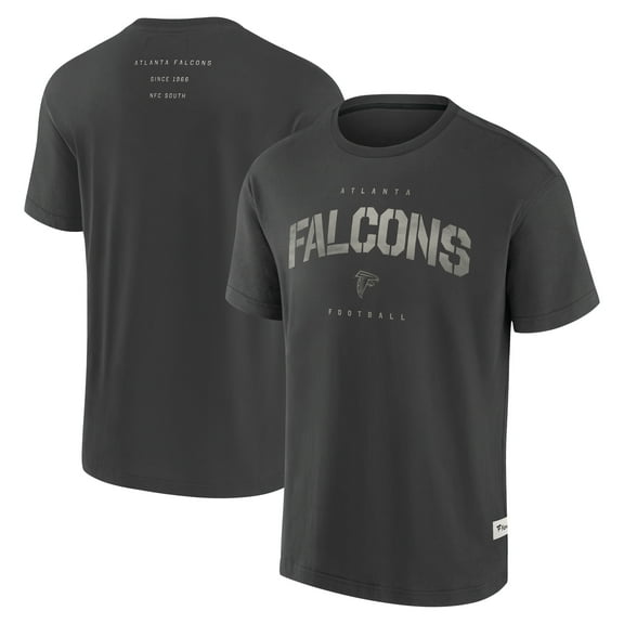 Men's Fanatics Charcoal Atlanta Falcons Elements Weathered Tonal Future Ground T-Shirt