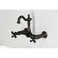 thumbnail image 4 of Kingston Brass KS2445PKX Duchess Double-Handle Wall-Mount Bridge Kitchen Faucet, Oil Rubbed Bronze, 4 of 7