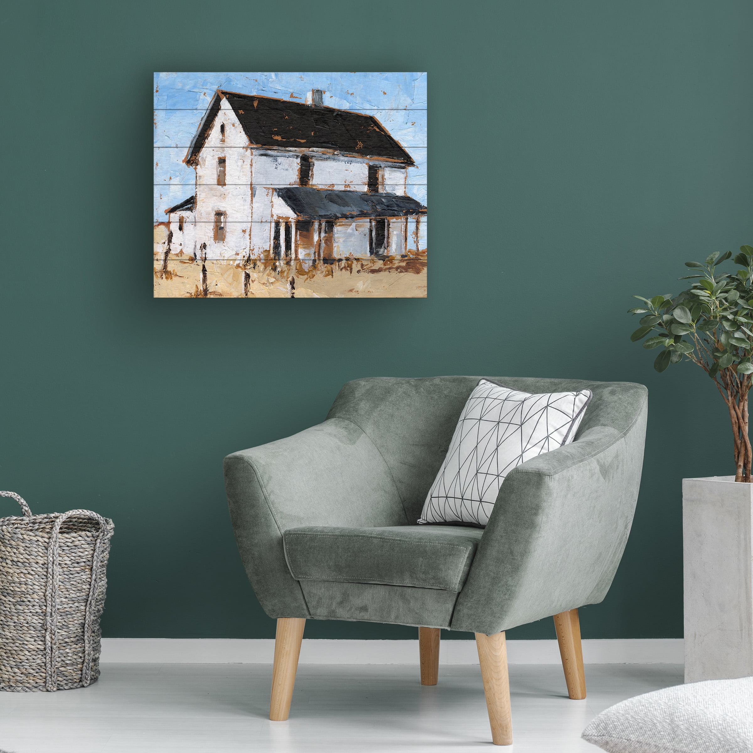 Ethan Harper 'Abandoned Farmhouse I' Wood Slat Art 18x22