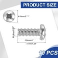 thumbnail image 2 of Uxcell Pan Head Machine Screws, 304 Stainless Steel Round Head Screws for Cabinet 10 3/8-16 x 1", 2 of 7