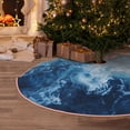 thumbnail image 5 of Xecao Abstract Ocean Waves Pattern Christmas Tree Skirt Round Xmas Tree Mat Base Cover for Holiday Home Decorations-48", 5 of 6