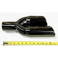 thumbnail image 3 of Exhaust Tip 3.00" Inlet 3.00" Outlet 13.50" long Dual Round Slant Angle Black Stainless Steel WDWDRS30013-300-BK-SS Wesdon Exhaust Tip, 3 of 5