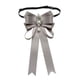 thumbnail image 3 of Pajarita para mujer, ideal para damas y niñas, con lazo ajustable para el cuello de la camisa, ideal para el cuello. Gris, 3 of 9
