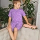 thumbnail image 4 of Balery Lilac Glittering Conjunto de Pijama Infantil de Manga Corta con Estampado – Ropa de Dormir de Algodón Suave-4X-Large, 4 of 6