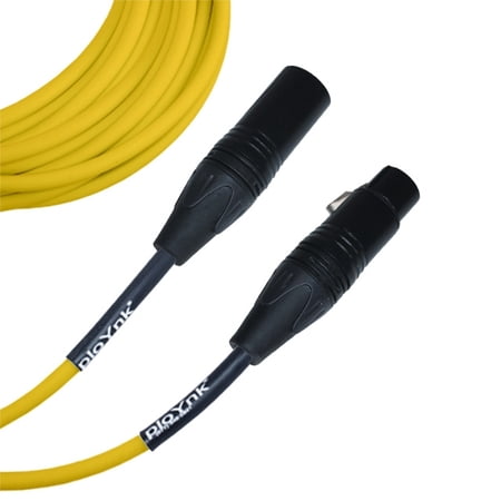 Yellow Male To Female XLR Microphone Cable - 20 Ft Long