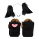 thumbnail image 4 of Diadema con orejas de animal, guantes de pezuña de oveja, diadema, accesorios de disfraz para la noche Negro, 4 of 9