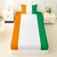 thumbnail image 3 of Manfei Flag Of Ivory Coast Twin Sheets,Orange White Green Bedding,3-Piece,1 Fitted Sheet and 1 Pillowcase, 3 of 6