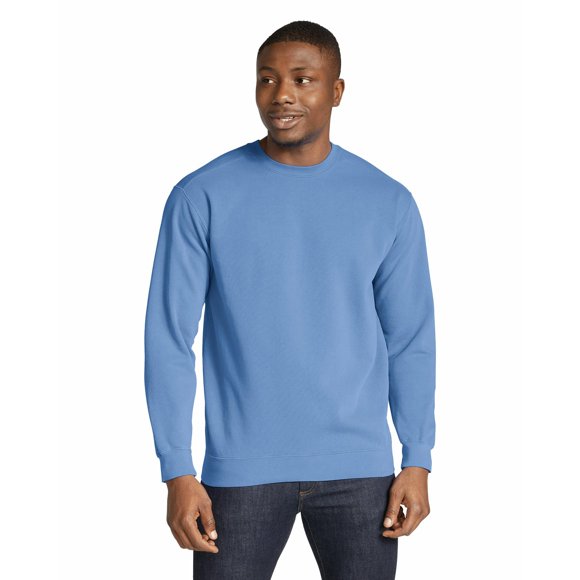 Comfort Colors Adult Crewneck Sweatshirt, Style G1566, Flo Blue, 3X-Large