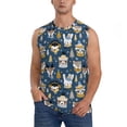 thumbnail image 1 of Fotbe Winter Animal Friends Men's Camiseta sin Mangas Estampada para Hombres, Playera Casual para Gimnasio, Entrenamiento, Playa-Medium, 1 of 7
