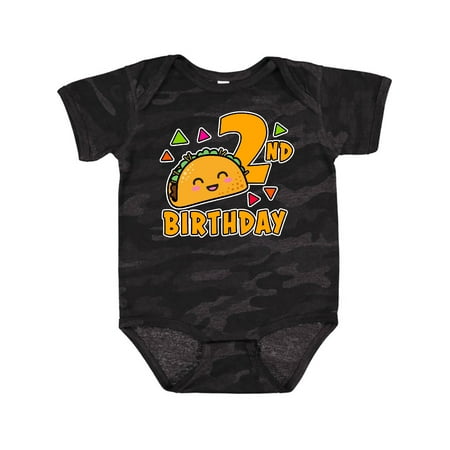 

Inktastic 2nd Birthday with Taco and Confetti Gift Baby Boy or Baby Girl Bodysuit