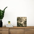 thumbnail image 3 of Soliyoahee Ink Painting Clock 10inch Square Wooden Bathroom Wall Clock Silent No Tick Battery Powered for Bathroom Living Room Kitchen Office (Style 4), 3 of 6