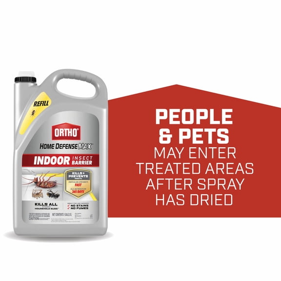 Ortho Home Defense Max Indoor Insect Barrier Refill, Kills Ants and Roaches, 1 gal.