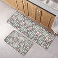 thumbnail image 4 of Paco Printed Kitchen Mat - Red & Gray Tile Design - 32" x 20" - Stylish & Durable - Ideal for Homeowners & Renters - Non Slip & Comfort Floor Mat, 4 of 5