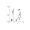 thumbnail image 2 of 14k White Gold 2-Stone Dangle 1/8 CT I1 Diamond Earring Jackets, 2 of 5
