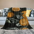 thumbnail image 2 of PRATYUS Throw Blankets for Sofa Couch Fluffy Cozy Flannel Travel Outdoor Blanket, Summer Desk Blanket for Work Chair, Lap Blanket &amp; Pet Blanket, Home Decor- Colorful Peach  40x50in, 2 of 6