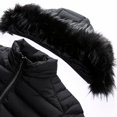 thumbnail image 6 of Fesfesfes Winter Coat for Men's Fashion Fall And Winter Stitching Warm Hooded Casual Jacket Cotton Clothes Sale Clearance, 6 of 8
