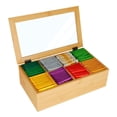 thumbnail image 1 of Caja Organizadora de Madera de Bambú Casa Litus para té con 8 compartimentos, 1 of 8