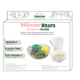 thumbnail image 1 of Conscious Kitchen & Home - Clear Platinum Silicone Wraps, 1 of 1