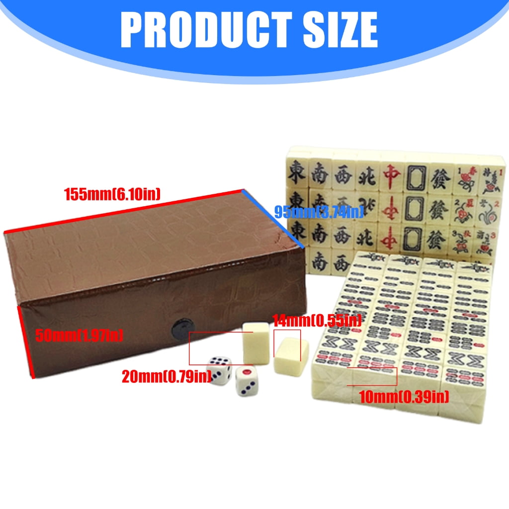 Zeiwohndc Compact Travel Mahjong Set With Complete Accessories For On The Go